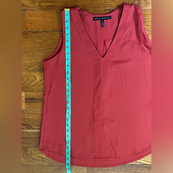 White House Black Market Coral Sleeveless V-Neck Blouse Women’s 6 - Picture 5 of 7